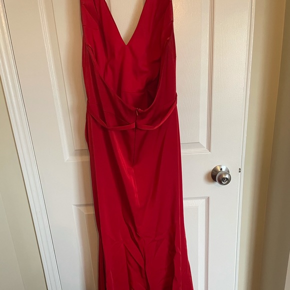 Red Halter Neck Terani Couture Dress - Picture 4 of 5
